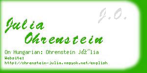 julia ohrenstein business card